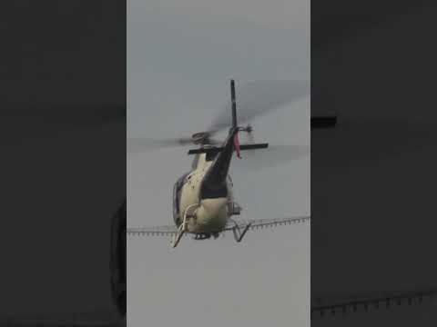 Helicopter AS350B spraying flight/ヘリコプター散布#helicopter spraying