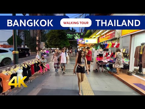 TRAVEL BANGKOK 2023 🇹🇭 Night Walk in downtown