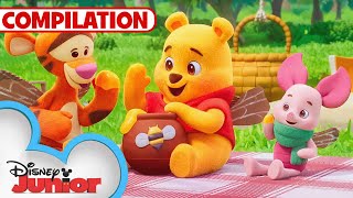 Playdate with Winnie the Pooh Shorts 🍯💛 | Compilation | @disneyjr