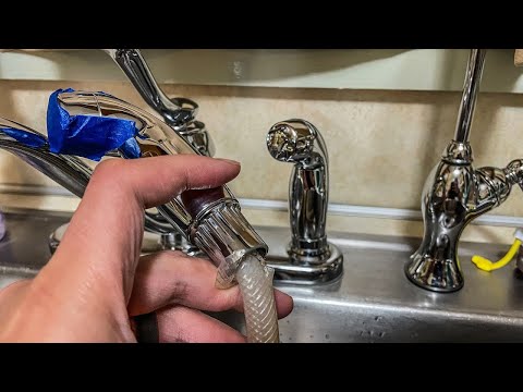 How to REPLACE Kitchen Sink SPRAYER Hose - Moen Replacement install