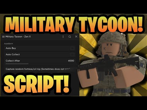 ROBLOX MILITARY TYCOON SCRIPT HACK AUTOFARM PASTEBIN 2024 | Military Tycoon Script