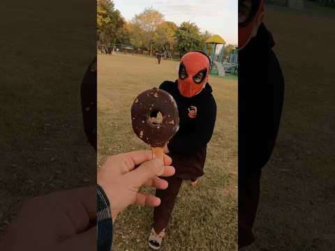 Spiderman run for Donut ice cream #donuts #icecream #spidermanmilesmorales #marveluniverse