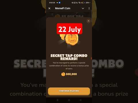 22 July Memefi daily secret combo today