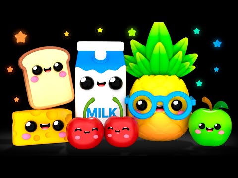 Baby Fruit Dancing in the KITCHEN 🍎🍊🍋‍🍏🍇 Sensory Video