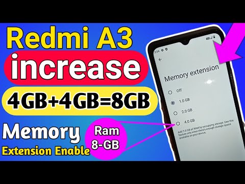 Redmi a3 Ram increase // memory extension enable