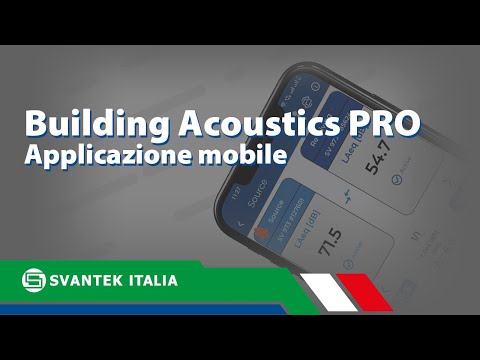 Building Acoustics PRO | SVANTEK | NUOVO | Applicazione mobile