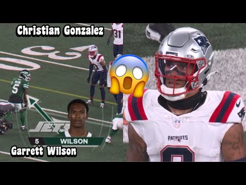 Garrett Wilson Vs Christian Gonzalez 🔥😨 (WR Vs CB) Jets Vs Patriots 2024 highlights