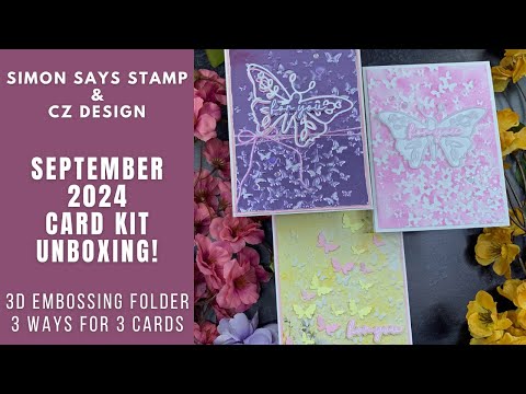 Embossing Folders 3 Ways | SSS Sept Card Kit Unboxing