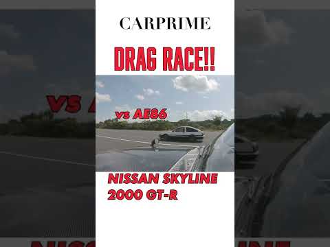 DJM Drag Race! -  Nissan Skyline vs Toyota AE86 Full Acceleration #shorts