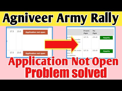 Agniveer Army Rally Form Application Not Open | application not open