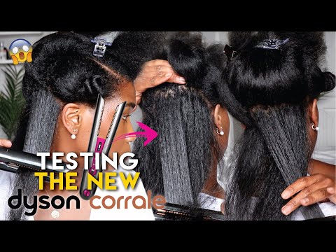 Testing The New Dyson Corrale Hair Straightiron on Natural Hair