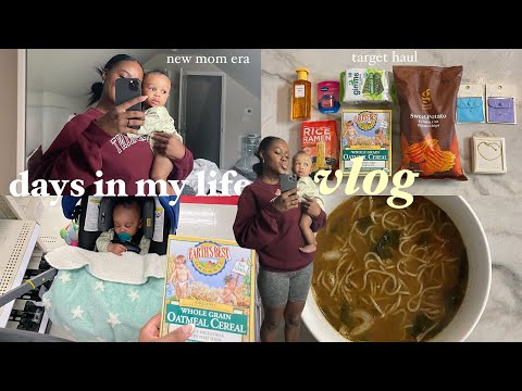 vlog: days in the life of a FIRST TIME STAY AT HOME MOM | oatmeal cereal at 4 months old & haul