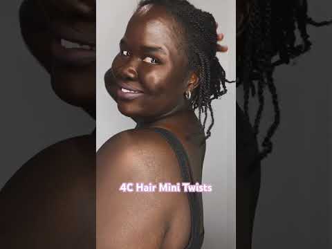 4C Hairstyle: Mini Twists as a Short Term Protective Style #shortvideo #shorts