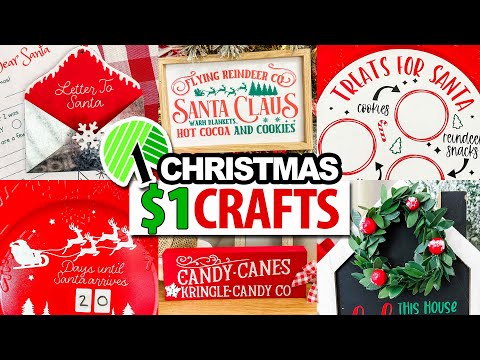 $1 Dollar Tree Christmas Crafts! 🎄 *Santa Approved*  Dollar Tree DIYs 2024