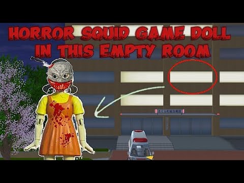 There's a horror squid game doll هناك دمية لعبة الحبار الرعب Sakura School Simulator