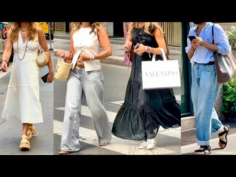 Summer 2024 August Milan Street Style 🇮🇹Exploring Fashion Trends in the Quadrilatero della Moda