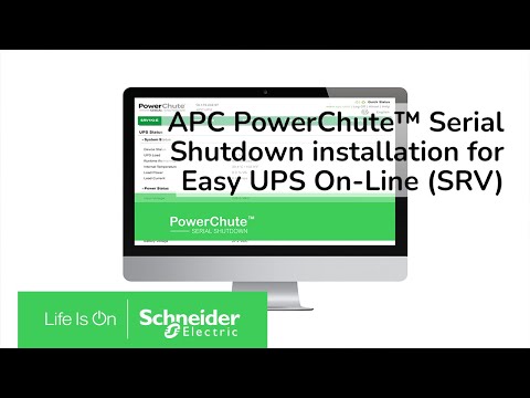 APC PowerChute™ Serial Shutdown installation for Easy UPS On-Line (SRV)