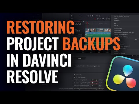 Restoring Project Backups in DaVinci Resolve