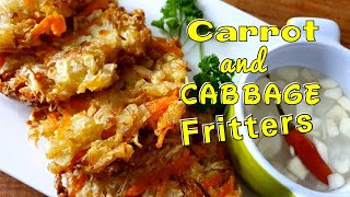 How To Make Crispy Carrot And Cabbage Fritters~ Vegan  Crispy Patties!