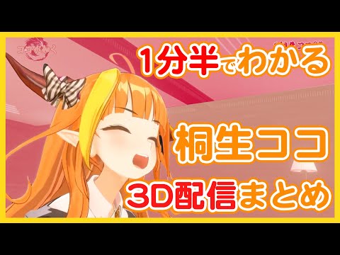 【桐生ココ】1分半でわかる桐生ココ3D配信まとめ