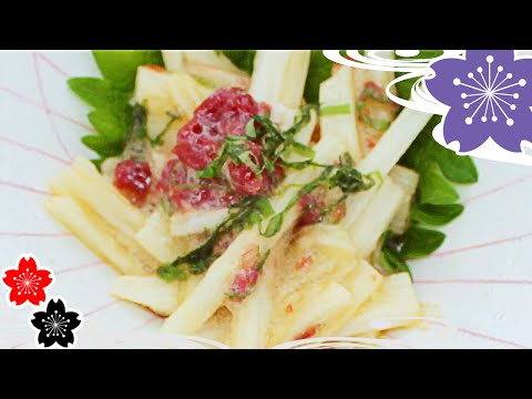 Chinese yam dressed with Umeboshi✿Japanese Food Recipes TV