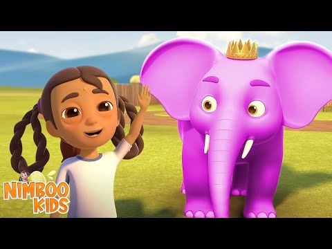 Hathi Raja in Purple Color, हाथी राजा, Kalu Madari Aaya + Nursery Poems for Children and Rhymes