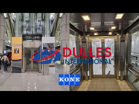 A 2024 ride on the EPIC glass elevator at the B Gates Aerotrain Station - Dulles Int'l Airport