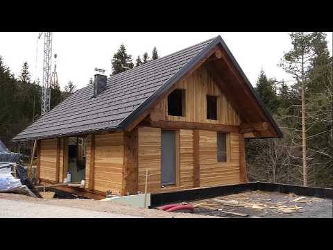 Build and assemble a wooden house / Done from start to finish @naturalloghouse