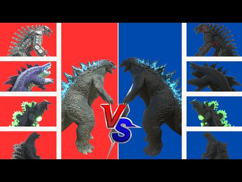 Team Godzilla 2014 + Mechagodzilla 2021 vs Dark it self in ARBS