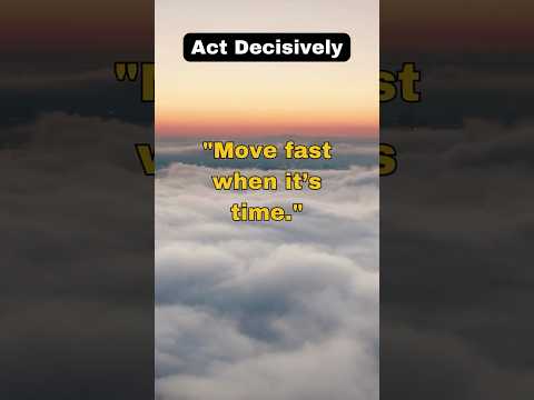 The Power of Quick Decisions #DecisiveActions #BoldMoves #SuccessSecrets