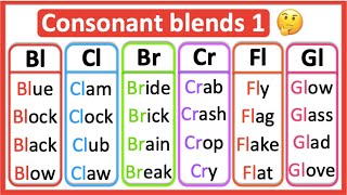 Consonant blends 1 🤔 | Phonics lesson | Learn with examples