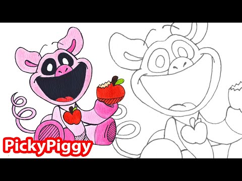 How to draw PickyPiggy | Project Playtime Smiling Critters