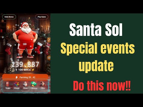 Santasol Airdrop special events update |Santasol listing date |Santasol Airdrop mining ending soon