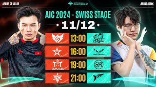 FS vs BAC | 1S vs FW | TDT vs BMG | SH vs TLN | SWISS STAGE - AIC 2024 | NGÀY 11/12