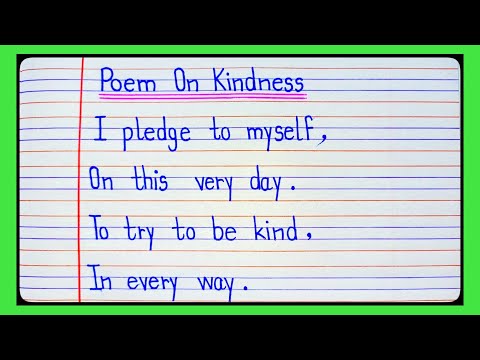 Poem On Kindness l Poem On Kindness in English l Kindness Poem in English l Kindness Poem l