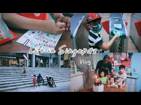 新加坡Vlog//Hand make B-day card to Appa Viks//Birthday Lunch //Weekend outing with kids