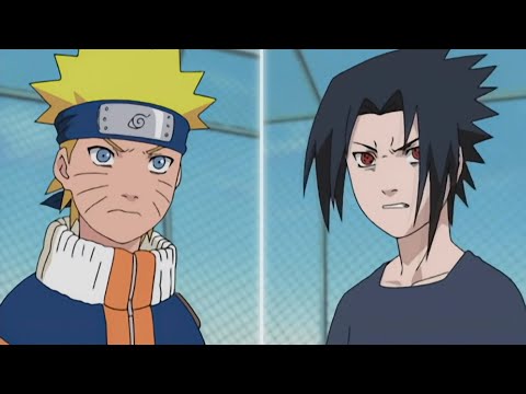 NARUTO UZUMAKI FIRST BATTLE WITH HIS RIVAL SASUKE UCHIHA