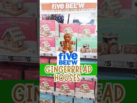 NEW FIVE BELOW GINGERBREAD HOUSES #childcare #kidsactivities #gingerbreadhouse #fivebelow #preschool