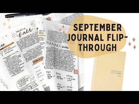 September Planner Spreads Flip-Through | 2022 Hobonichi Cousin Planner