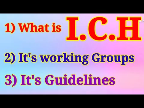 1) what is I.C.H?  2) Working Groups? 3) Started year?  4) it's Guidelines?