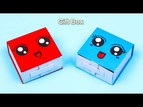 DIY paper gift box with a bottom: perfect for gifts - Birthday gift box making at home easy