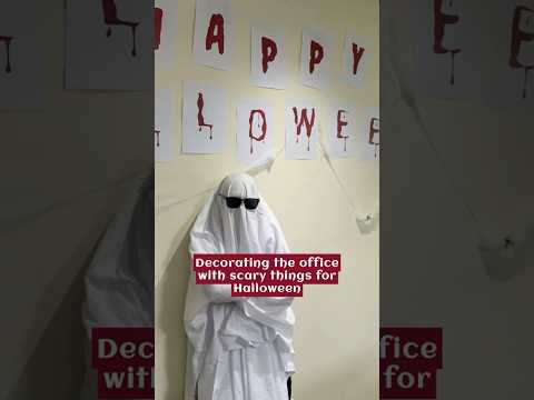 Decorating the office with scary things this Halloween.. 👻🎃