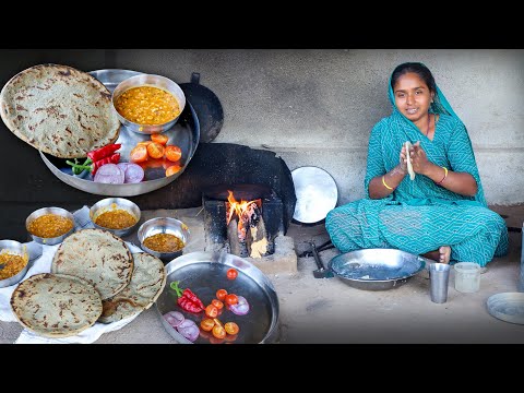 A Women Making Food for the Family In The Village | Mix Dal | Routine Life In Village