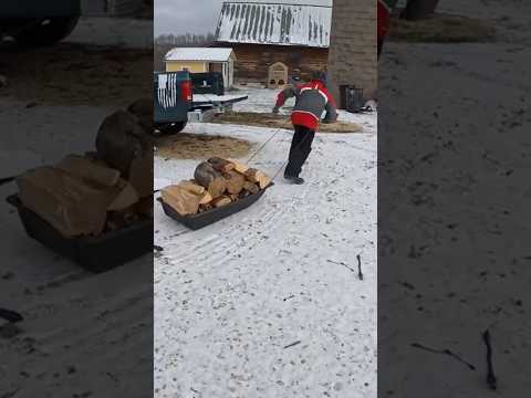 Kid Chores: Bringing Firewood in to the House