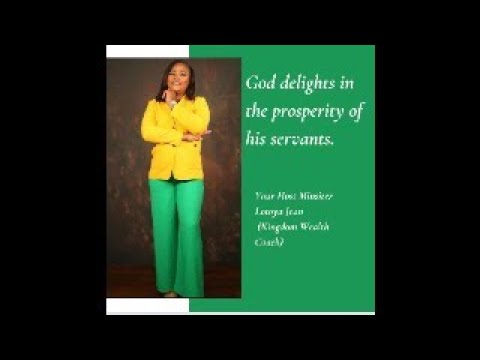 God delights in your prosperity.