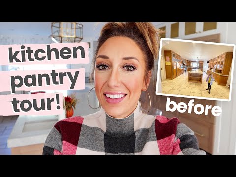 PART 2: Kitchen for 8 KIDS tour! Never before seen kitchen + pantry renovation tour | Jordan Page