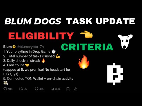 Blum Airdrop Big Update 100% Dogs Claim | Blum Airdrop Claim Eligibility Criteria | ZubiTech