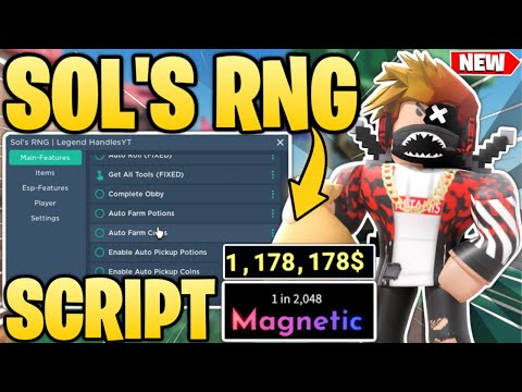 Sol's RNG Script PASTEBIN 2024 Mobile + PC QUICK ROLL + AUTOFARM + INFINITE COINS | SOLS RNG SCRIPT