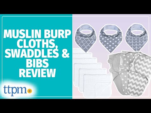 Muslin Burp Cloths, Swaddle Blankets, and Bandana Bibs from Comfy Cubs Review!