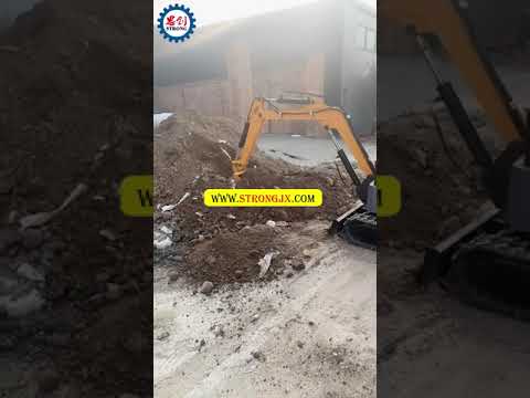 Powerful Diesel Engine Farm Swing Boom Track Extension Micro Small Excavator #automobile #rotavator